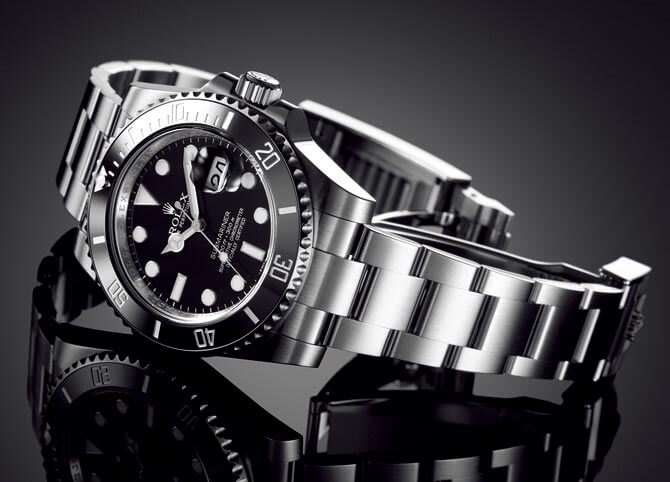Replica-Rolex-Submariner-Black-Stainless-Steel-Watch